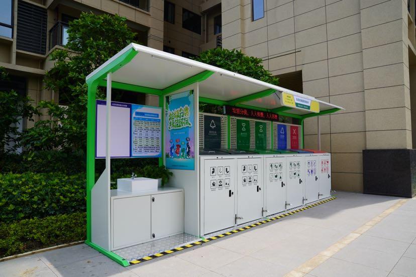 全自動(dòng)感應(yīng)開(kāi)關(guān)接線圖（全自動(dòng)感應(yīng)開(kāi)關(guān)怎么接線）感應(yīng)就能自動(dòng)開(kāi)蓋！禪城將安裝近1800座新型垃圾分類亭，垃圾分類亭，(圖1)