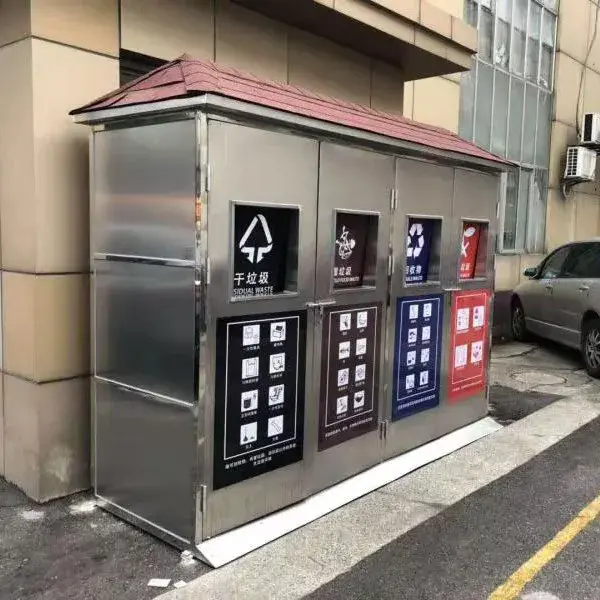 最環(huán)保的不銹鋼（最結(jié)實(shí)的不銹鋼）更美觀、更堅(jiān)固、更耐用，不銹鋼垃圾分類(lèi)亭，垃圾分類(lèi)亭，(圖2)