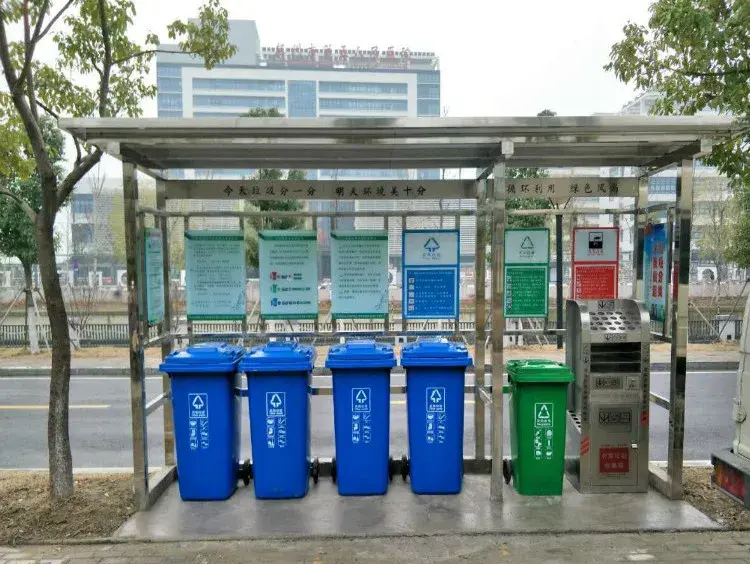 最環(huán)保的不銹鋼（最結(jié)實(shí)的不銹鋼）更美觀、更堅(jiān)固、更耐用，不銹鋼垃圾分類(lèi)亭，垃圾分類(lèi)亭，(圖5)