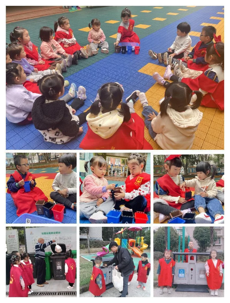 垃圾分類房（“垃圾分類 綠色童行” 金開服投·假日幼兒園開展主題宣傳活動）垃圾分類 童心同行，垃圾分類綠色出行 兒童畫，(圖1)