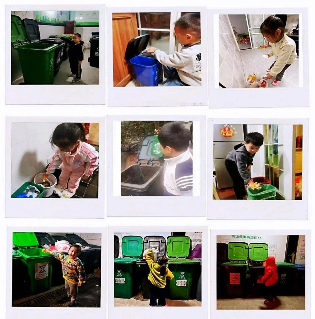 垃圾分類房（“垃圾分類 綠色童行” 金開服投·假日幼兒園開展主題宣傳活動）垃圾分類 童心同行，垃圾分類綠色出行 兒童畫，(圖2)
