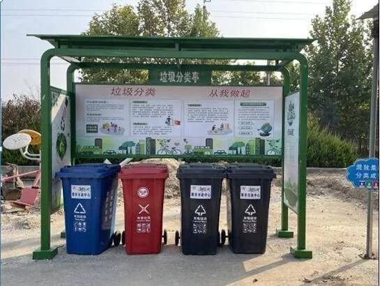 垃圾分類新時(shí)尚 文明創(chuàng)建我先行（垃圾分類亭）垃圾分類引領(lǐng)綠色新時(shí)尚，高里街道：積極推進(jìn)垃圾分類倡導(dǎo)文明生活“新時(shí)尚”，這都可以？，(圖1)