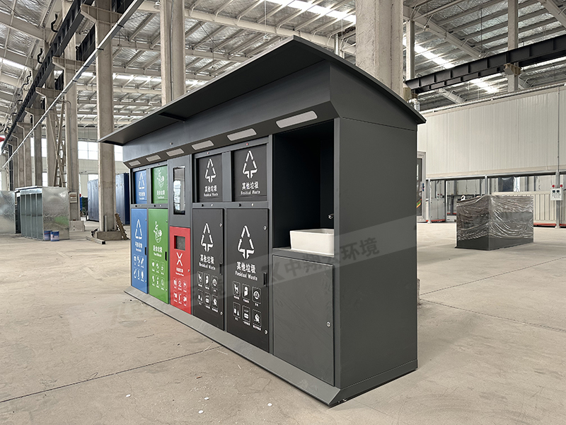 未來已至:智能垃圾分類箱帶洗手池引領(lǐng)環(huán)保新潮流(圖2) 智能垃圾箱